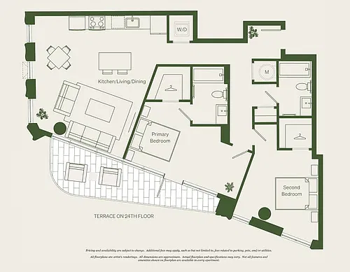 Floor plan 2 Bed- 2 Bath | B06 - Reva