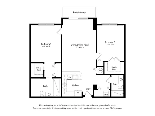 Floor plan B1 - ADA