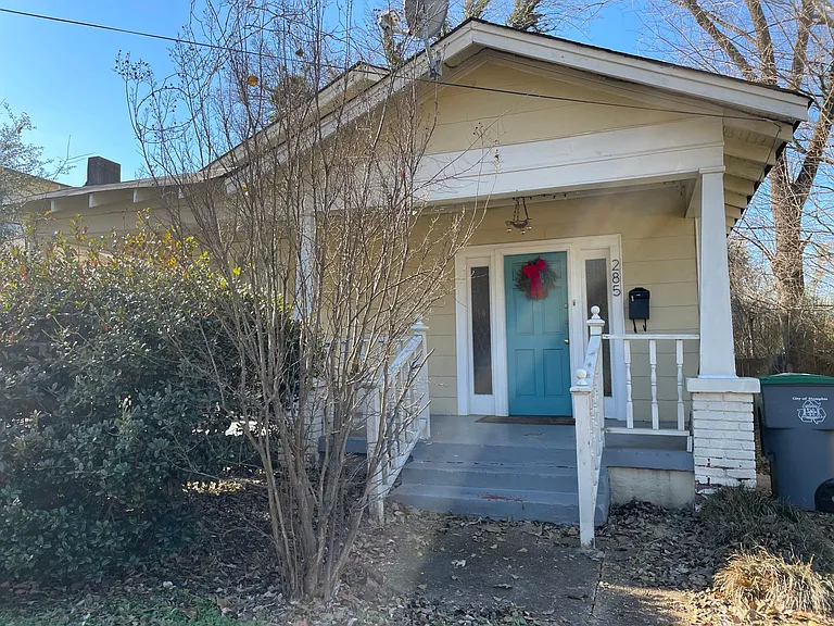Front door with porch swing