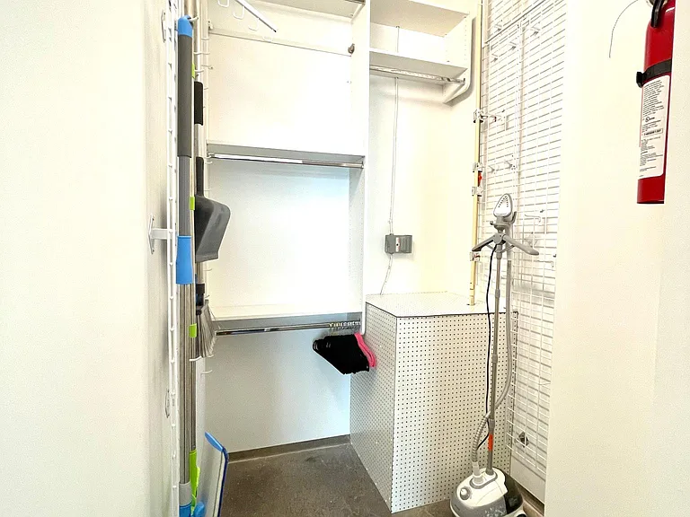 Plenty of storage in the walk in closet