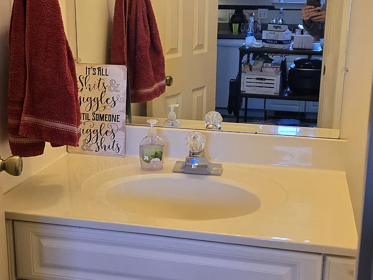 1st floor half bath view - mirror