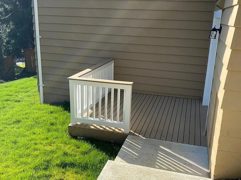 Back deck from lower level