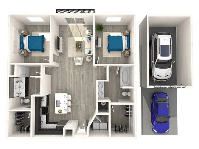 Floor plan B2 with Garage