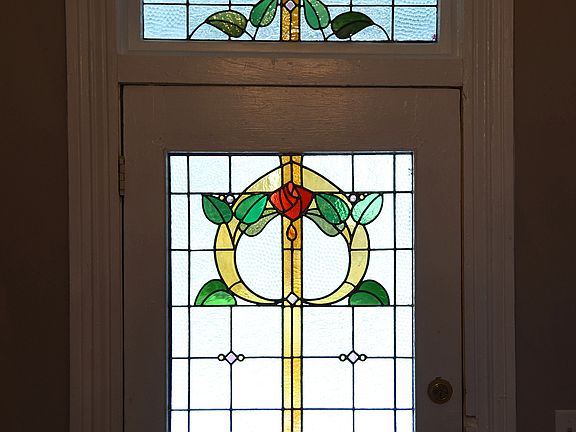 stained glass door window