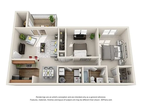 Floor plan Kentucky 2x1