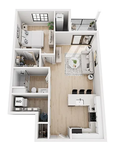 Floor plan 1B - NEW CONSTRUCTION