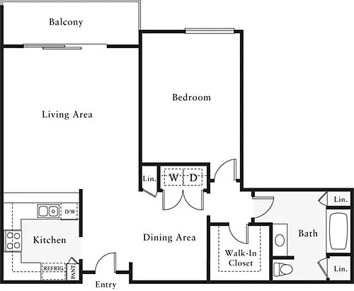 Floor plan 1 Bedroom N