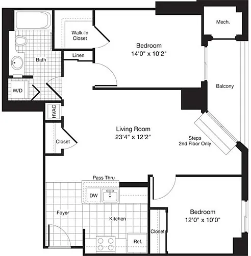 Floor plan 2 Bedrooms B
