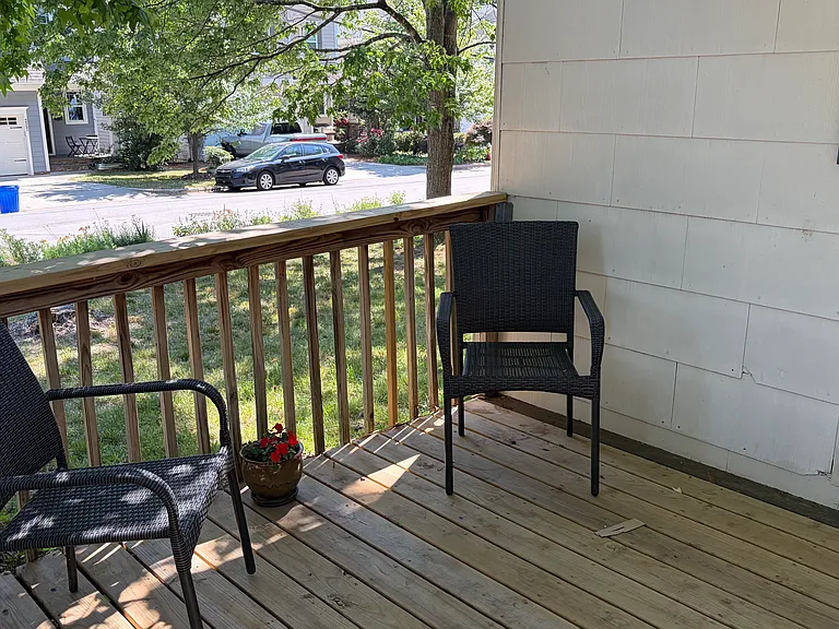 Enjoy the shaded deck in front.