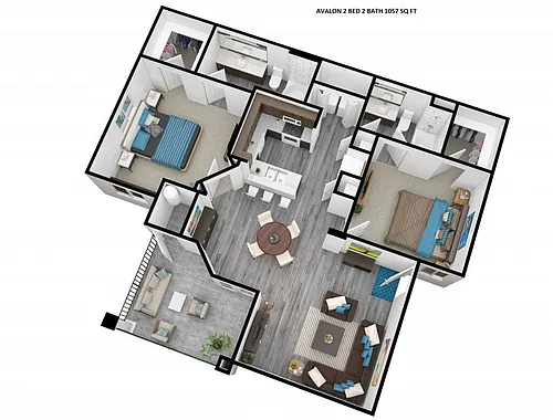 Floor plan Zinc 2x2
