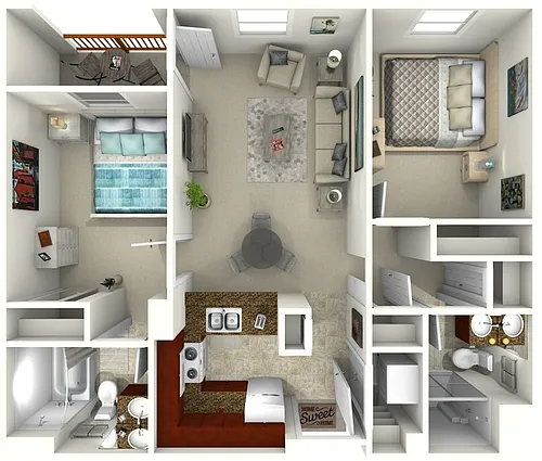Floor plan 2 Bedroom