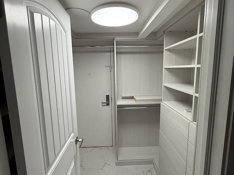 You would be the first to use this brand new WALK-IN CLOSET in the master bedroom which has a customizable LED light for your soft or bright lighting preference