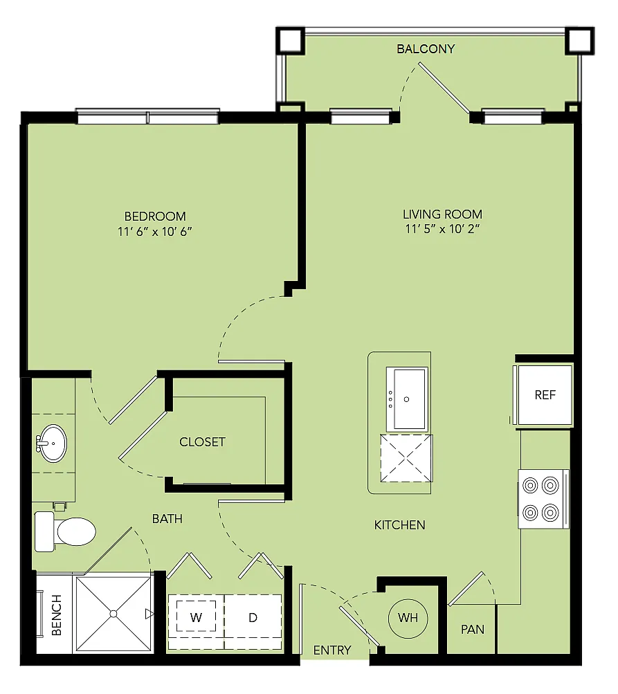 Floor plan A1-561sf-A1S.6