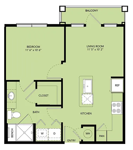 Floor plan A1-561sf-A1S.6