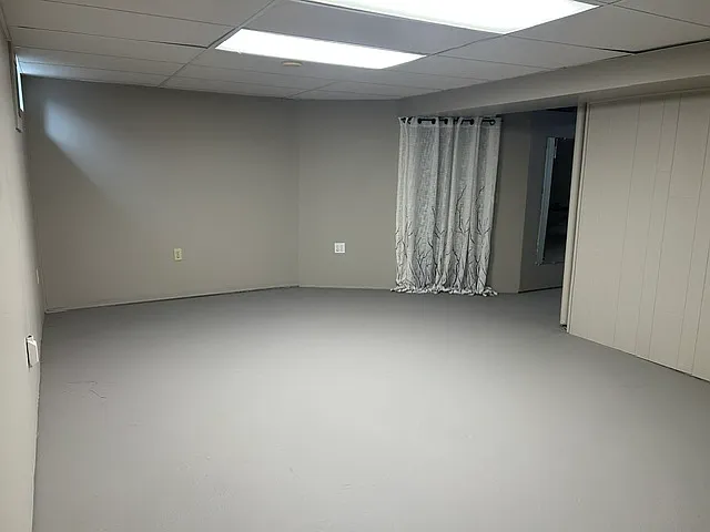 Partially finished basement