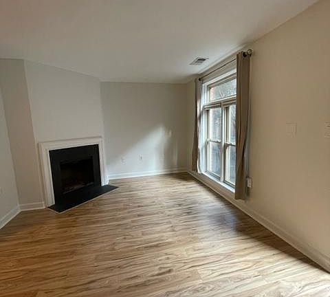 Living room with fireplace