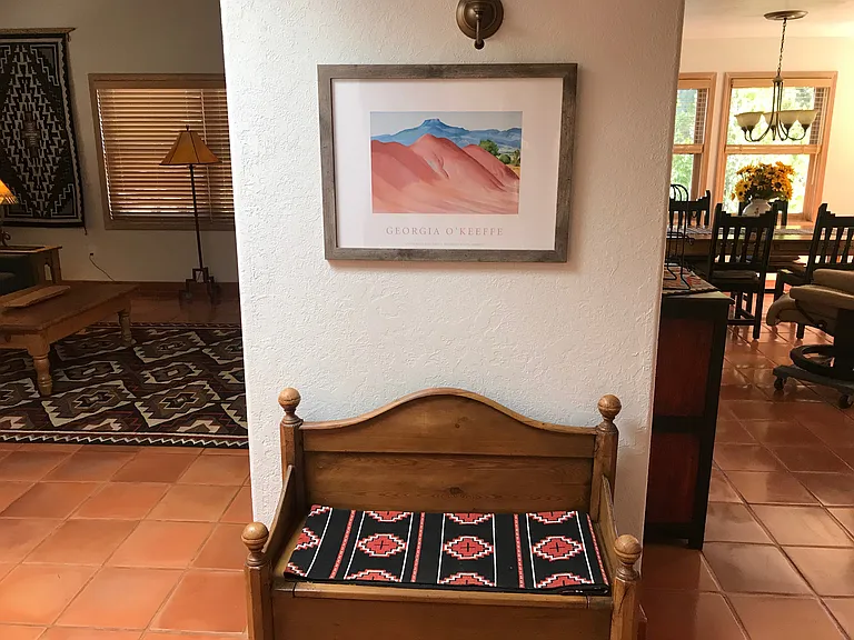 Look left to the living room and right to the dining room from the hallway . . .