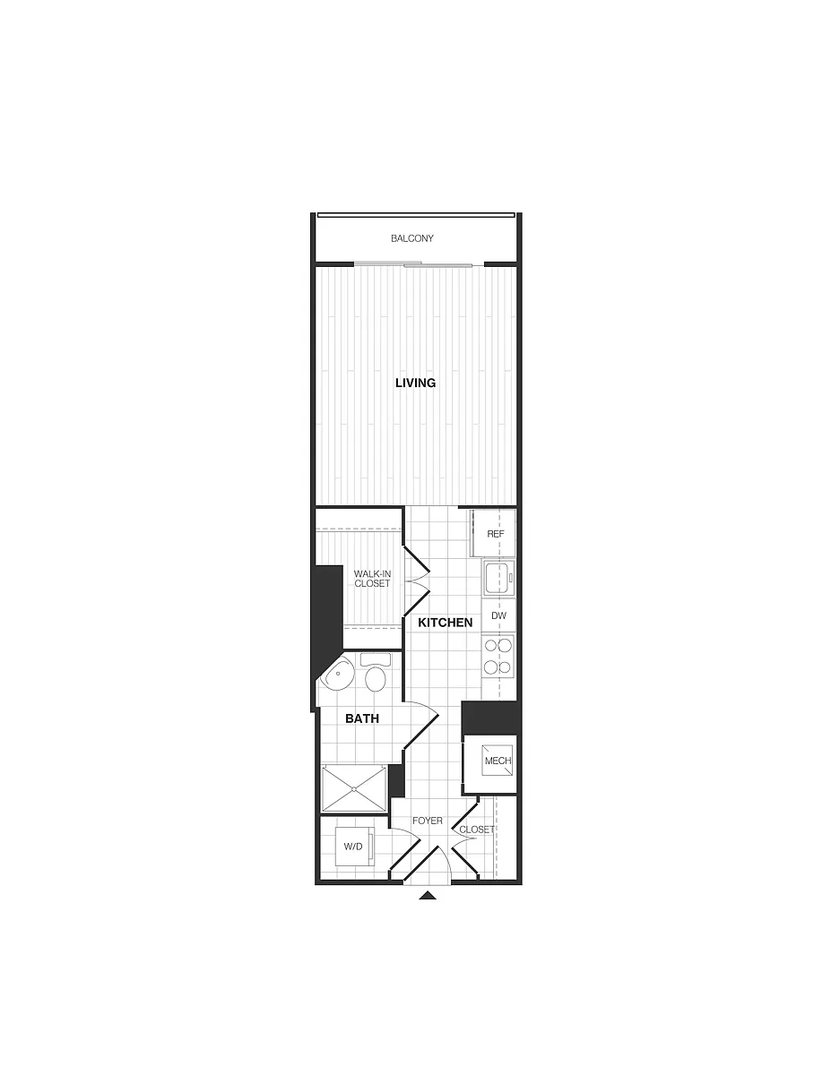 Floor plan Studio/1 Bath