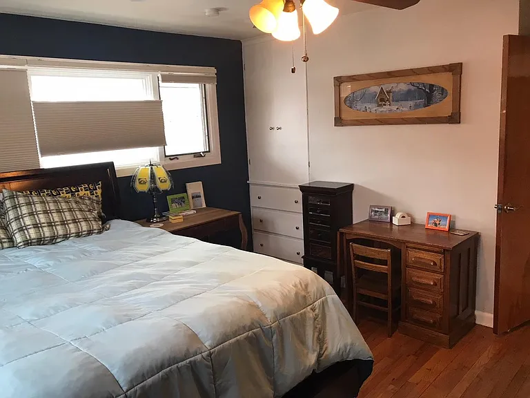 Master bedroom with built-ins