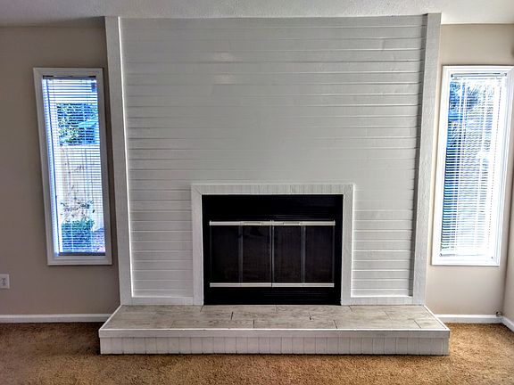 Wood burning fireplace