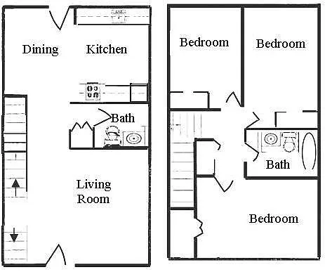 Floor plan 3 Bed 2 Bath