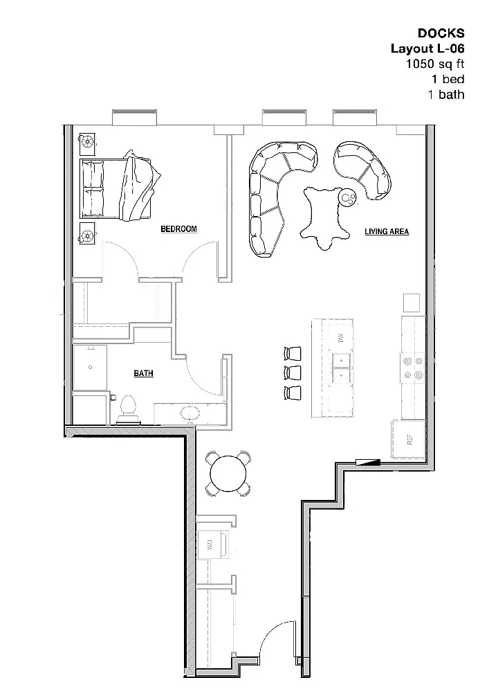 Floor plan Docks River 6