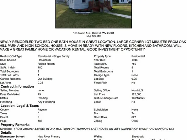 163 Trump Ave, Oak Hill, WV 25901