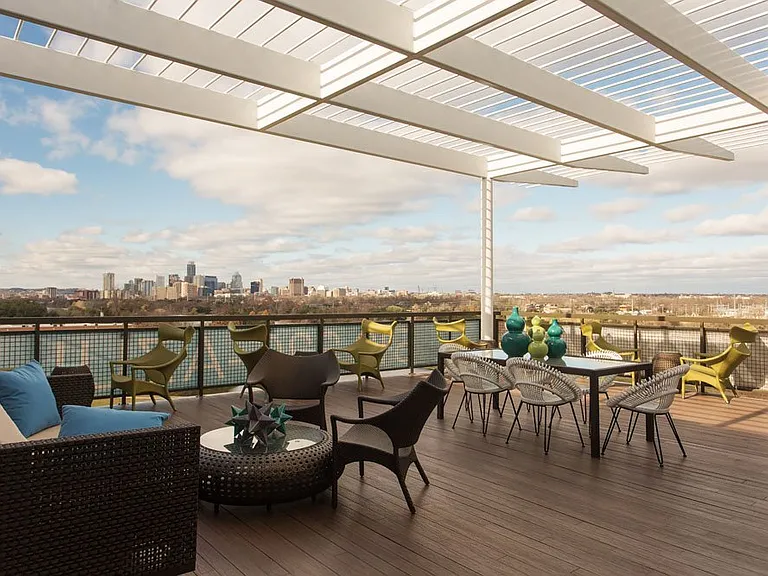Rooftop Deck with Skyline View