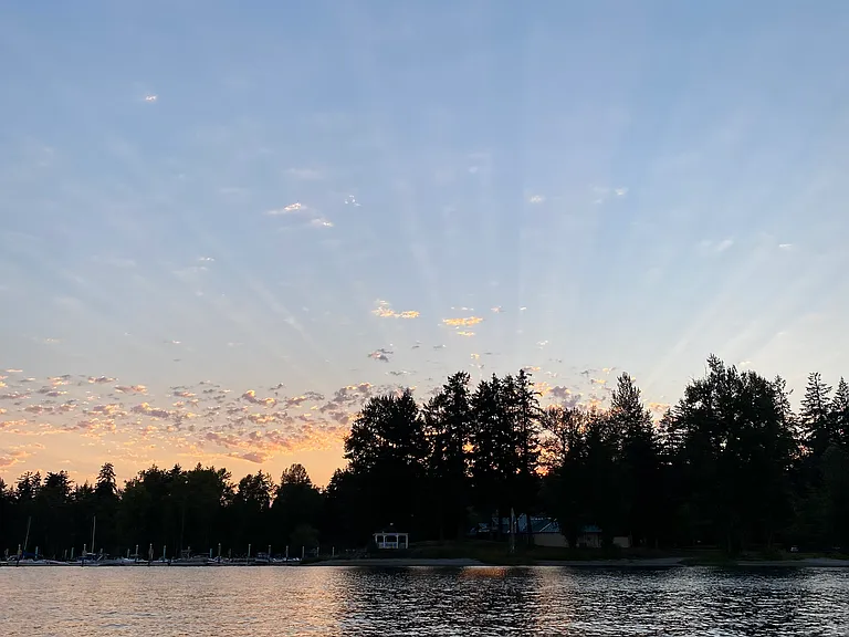 Enjoy the amazing sunsets on American Lake