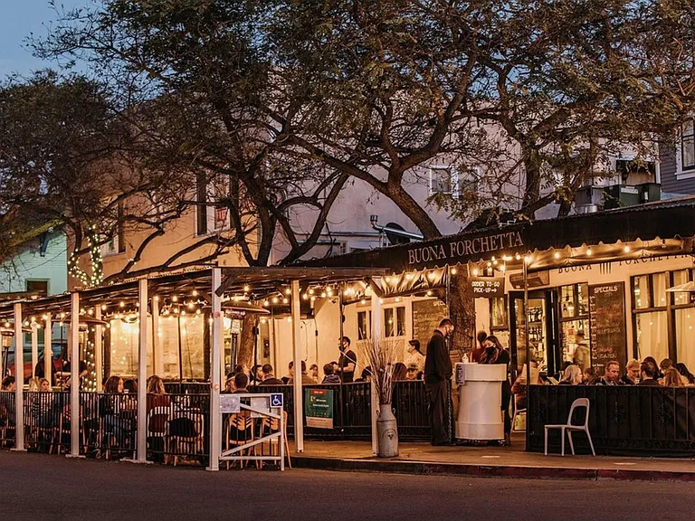 Buona Forchetta's famous restaurant is down the block