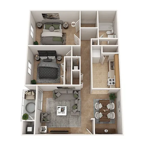 Floor plan Two Bedroom