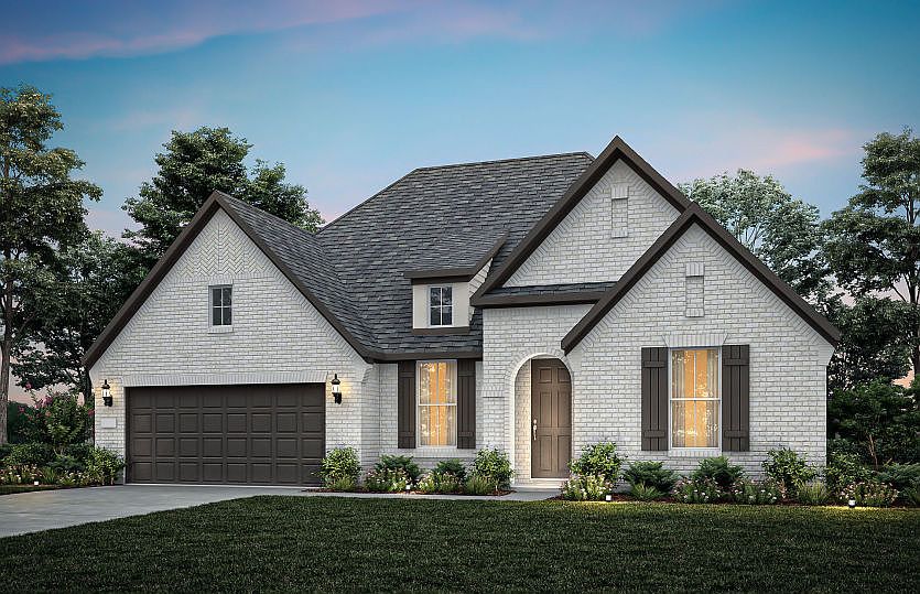The Azle, a one-story new home design shown with home exterior FC 202