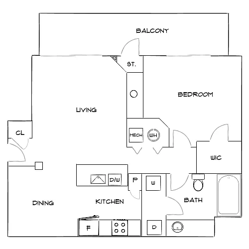 Floor plan Design 1B