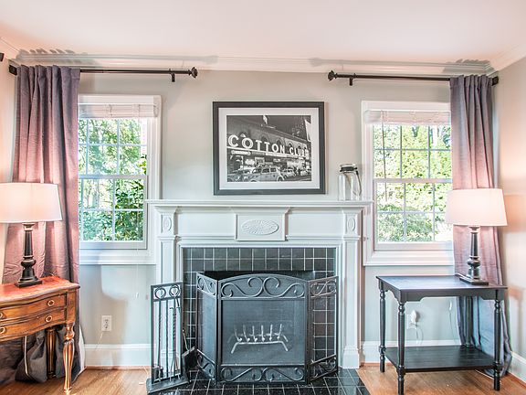 Wood burning fireplace