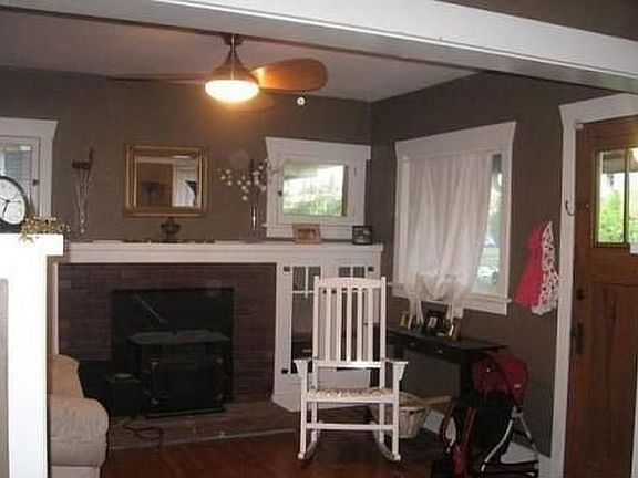 Woodburning fireplace