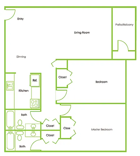 Floor plan 2 X 2 L