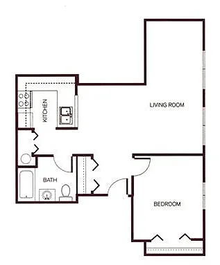 Floor plan One Bedroom