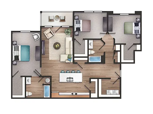 Floor plan 3 Bedroom Premier Grand