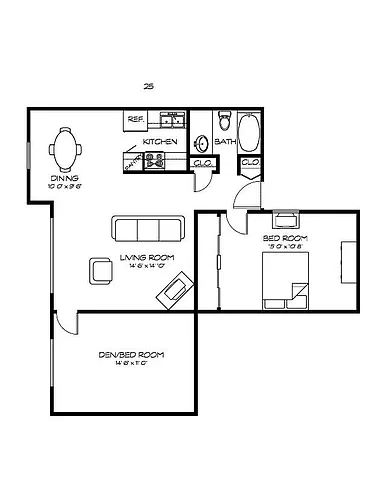 Floor plan 2 Bedroom