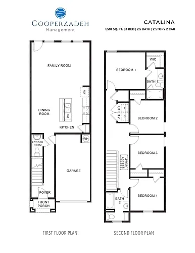 Floor plan 4 Bedrooms and 2 bathrooms