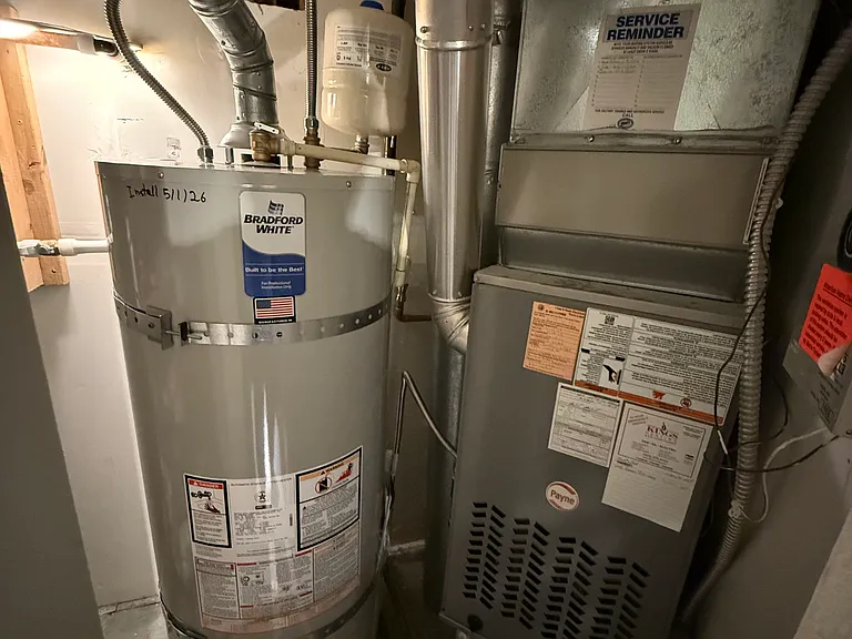 updated water heater and furnace