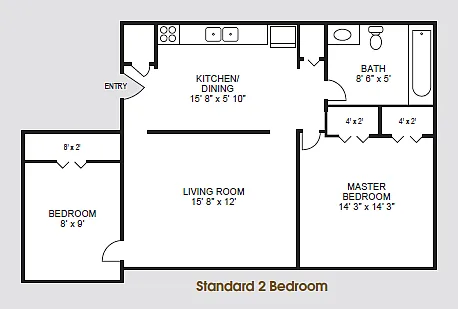 Floor plan Two Bedroom Suite