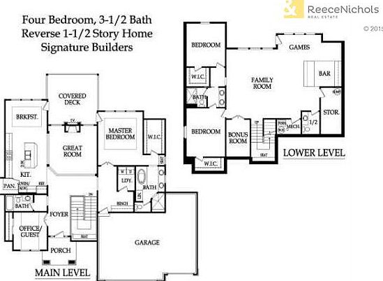 4 Bdrm 3 1/2 Bath Reverse