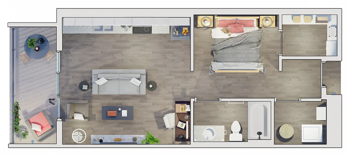 Floor plan Building 3: S3-J | Studio Plus