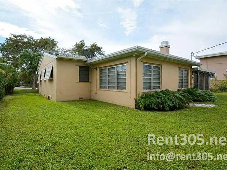 Large fenced backyard