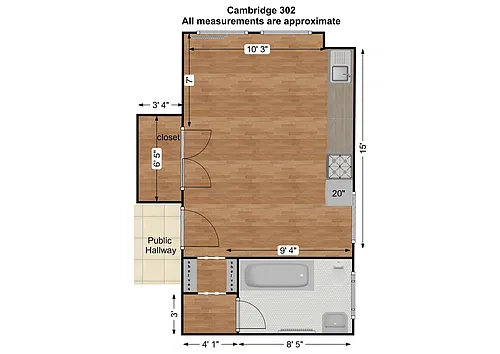 Floor plan Cambridge 302
