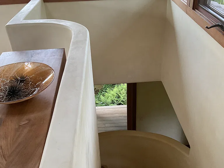 Looking at stairs going down from second floor bedroom