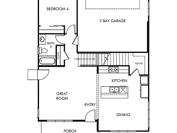 First floor - Bedroom/Office, Great Room, Dining, Kitchen
