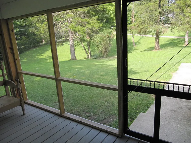 Screened-in porch scenic view