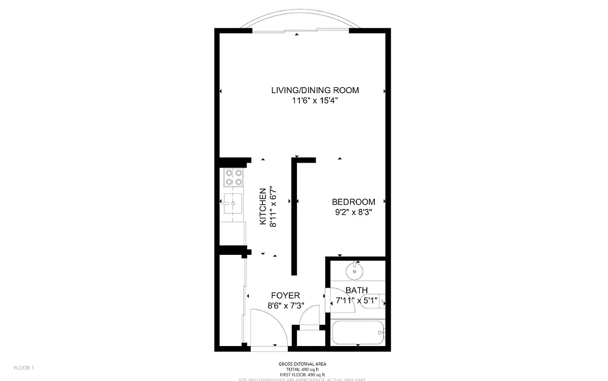 Floor plan A1-BW